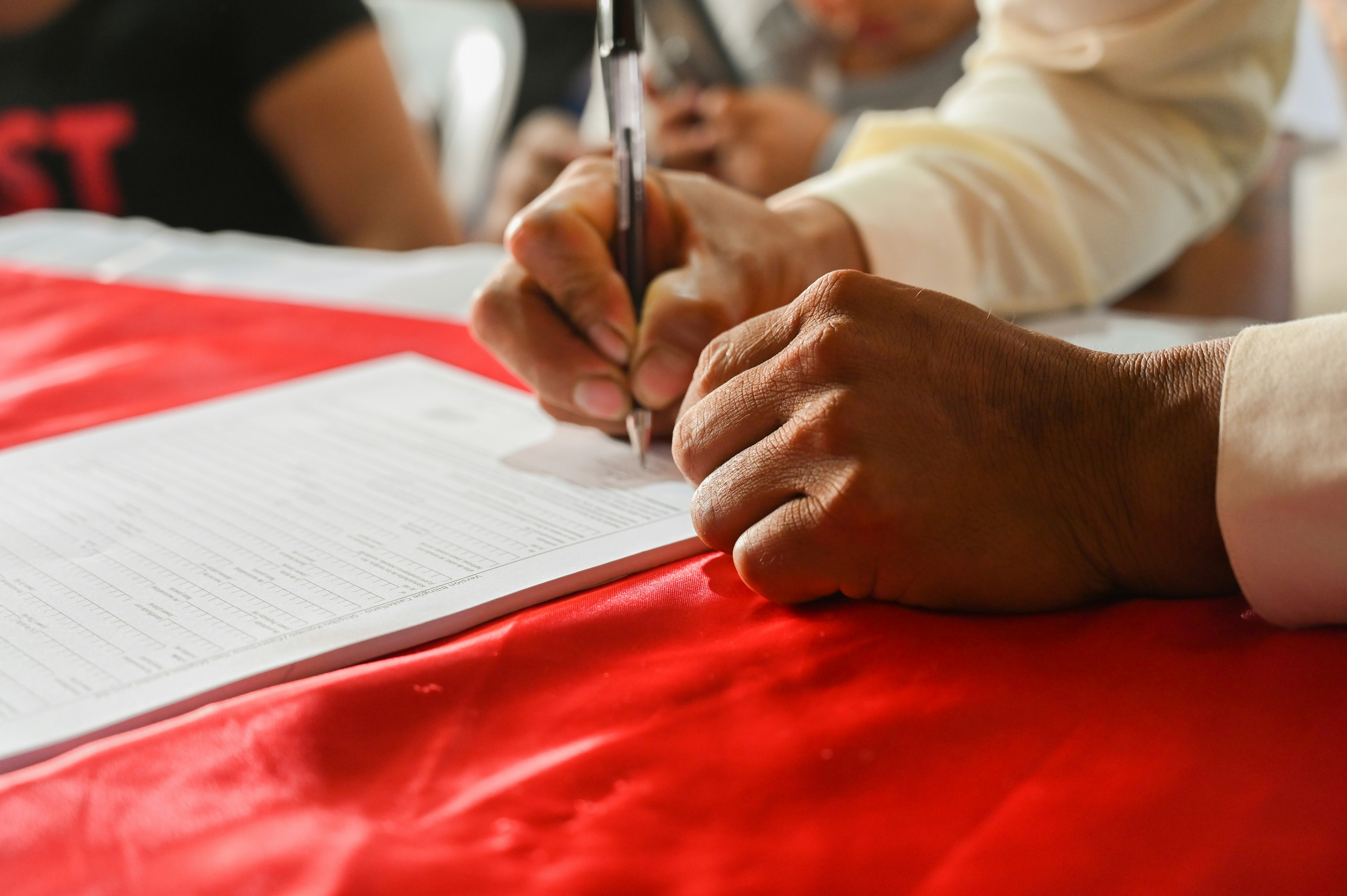 Signing contract